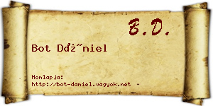 Bot Dániel névjegykártya